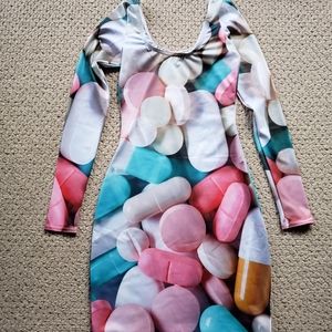 Blackmilk Pills Long Sleeve Dress